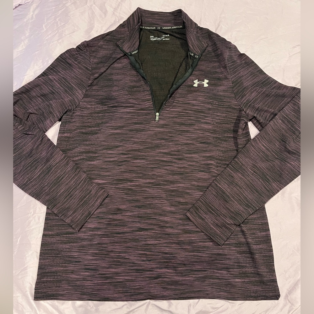 Under Armour Purple Quarter-Zip Pullover Shirt Large